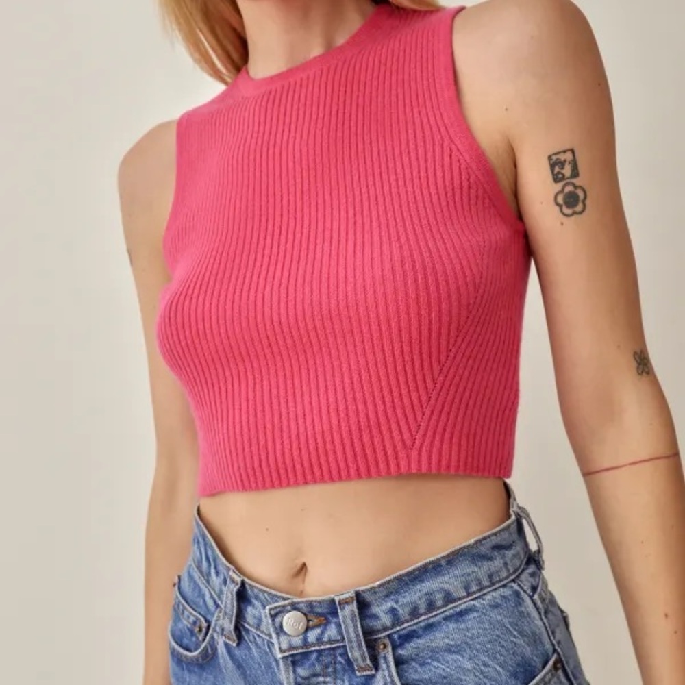 Reformation Benedetta Cashmere Cropped Tank
